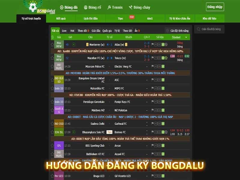 Bongdalu 156 Hướng dẫn chi tiết cách đăng ký tài khoản Bongdalu